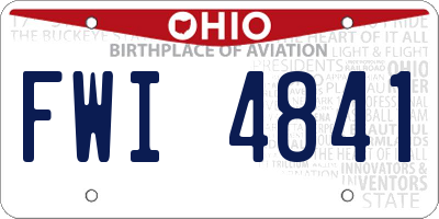 OH license plate FWI4841