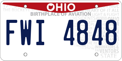OH license plate FWI4848