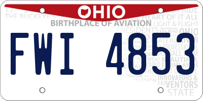OH license plate FWI4853