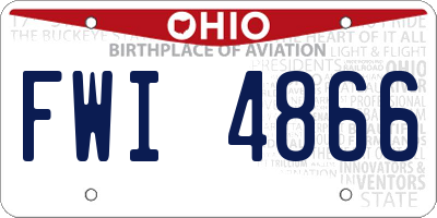OH license plate FWI4866