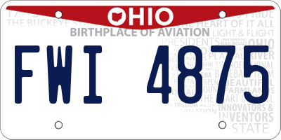 OH license plate FWI4875