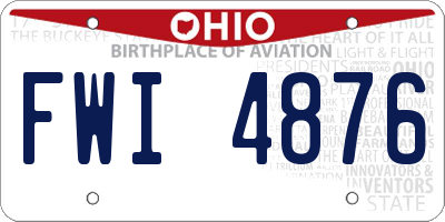 OH license plate FWI4876