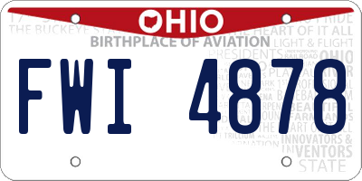 OH license plate FWI4878