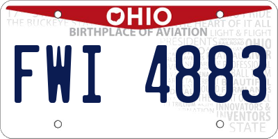 OH license plate FWI4883