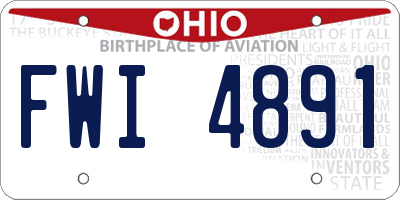 OH license plate FWI4891