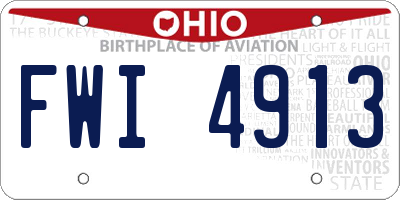 OH license plate FWI4913