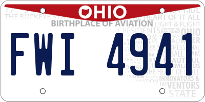 OH license plate FWI4941