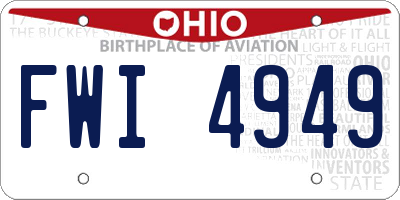 OH license plate FWI4949