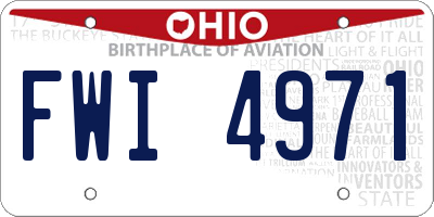 OH license plate FWI4971