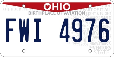 OH license plate FWI4976