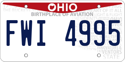 OH license plate FWI4995