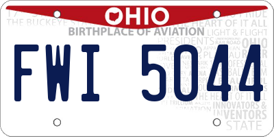 OH license plate FWI5044