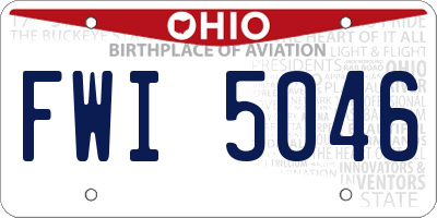 OH license plate FWI5046