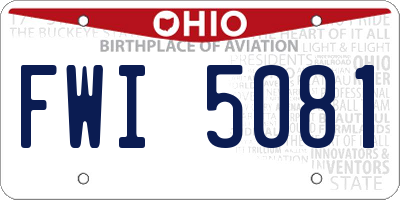 OH license plate FWI5081