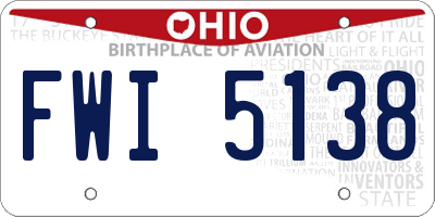 OH license plate FWI5138