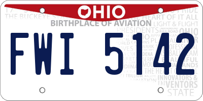 OH license plate FWI5142
