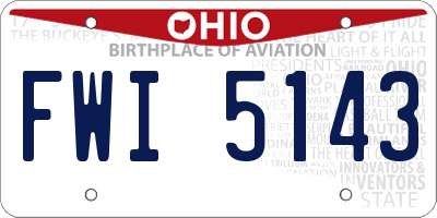 OH license plate FWI5143