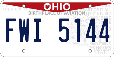 OH license plate FWI5144