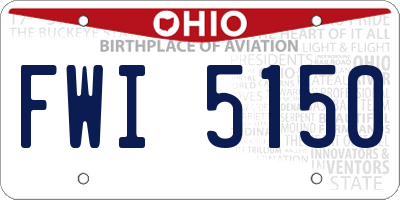 OH license plate FWI5150