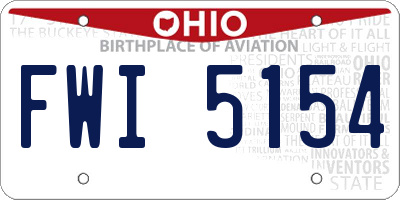 OH license plate FWI5154