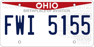 OH license plate FWI5155
