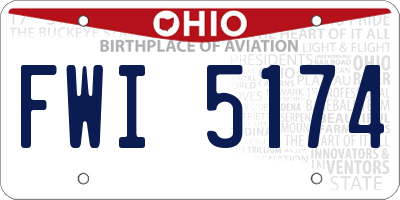 OH license plate FWI5174