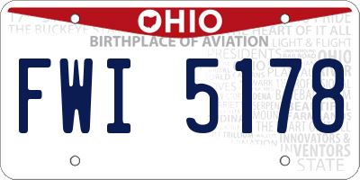 OH license plate FWI5178