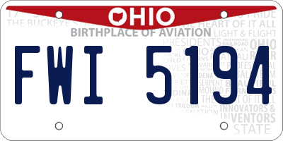 OH license plate FWI5194