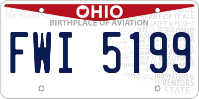 OH license plate FWI5199