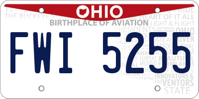 OH license plate FWI5255