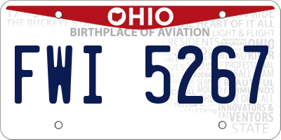 OH license plate FWI5267