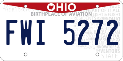 OH license plate FWI5272