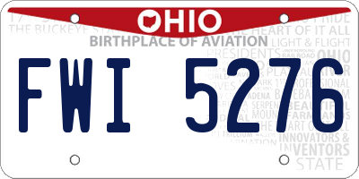 OH license plate FWI5276