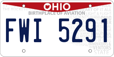 OH license plate FWI5291