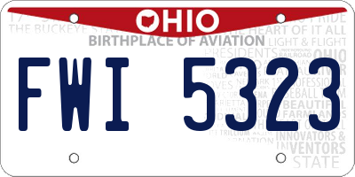 OH license plate FWI5323