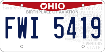 OH license plate FWI5419