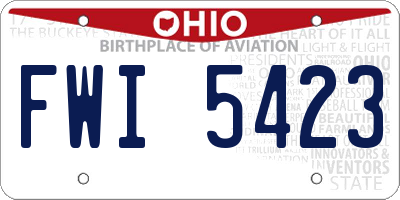 OH license plate FWI5423