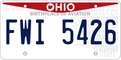 OH license plate FWI5426
