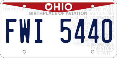 OH license plate FWI5440