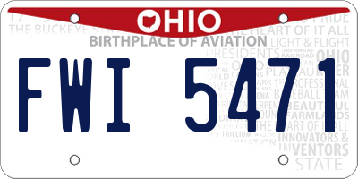 OH license plate FWI5471