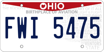 OH license plate FWI5475