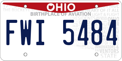 OH license plate FWI5484
