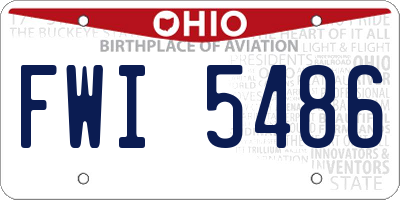 OH license plate FWI5486