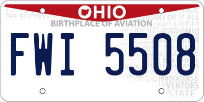 OH license plate FWI5508
