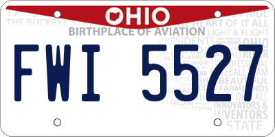 OH license plate FWI5527