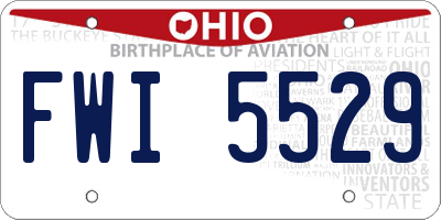 OH license plate FWI5529