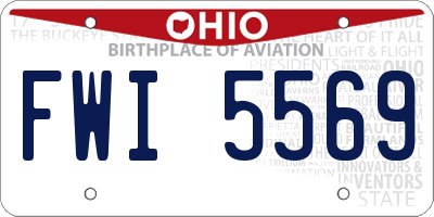 OH license plate FWI5569