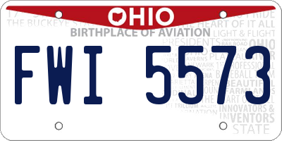 OH license plate FWI5573