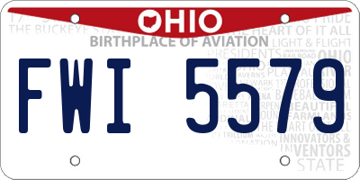 OH license plate FWI5579
