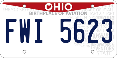 OH license plate FWI5623